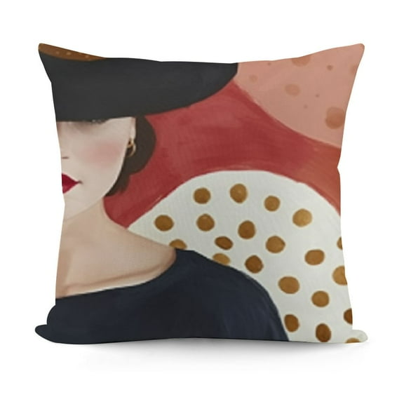 YINGXI  Burnt Orange Abstract Throw Pillow Covers Mid Century Modern Pillow Covers Geometric Minimalist Decor for Couch Home Decor 12x12in