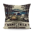 thumbnail image 1 of YINGXI Camping Rules RV Pillows Throw Pillow Case, Travel Trailer Pillows, RV Pillow Covers, Decorative Cushion Cover for Sofa Couch Bed 12x12in, 1 of 5