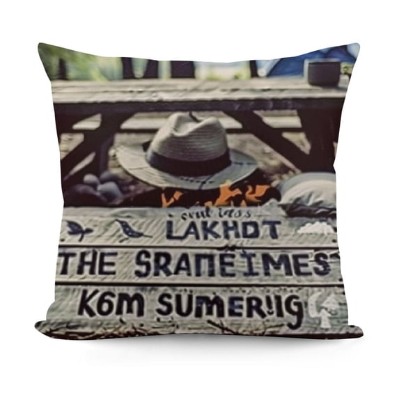 YINGXI Camping Rules Throw Pillow Case, Camper Decor, Campers Gifts, RV Decor, Camping Lovers Pillow, Cushion Cover RV Trailer Decoration for Sofa Couch Bed 12x12in
