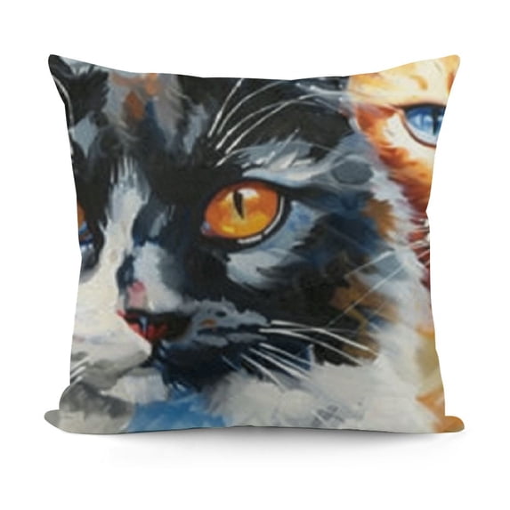 YINGXI Cat Throw Pillow Case, Cute Design Watercolor Art Decor Pillow Cover, Bedroom Living Room Cushion Cover for Couch Sofa Bed 12x12in