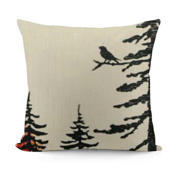 YINGXI Christmas Chirstmas Tree Decorations Winter Holiday Pillow Case Decor for Home Sofa Couch 8 12x12in