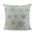 thumbnail image 1 of YINGXI Christmas Pillow Covers, Gold Grey Snowflake Christmas Throw Pillows Linen Xmas Holiday Winter Pillow Covers Christmas Decorations for Home Sofa Couch Outdoor 24x24in, 1 of 5