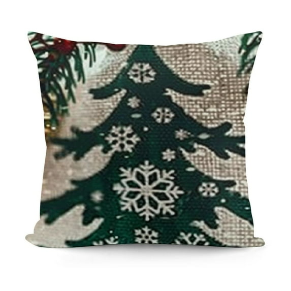 YINGXI Christmas Pillow Covers Rustic Decorations Throw Pillows Cushion Covers for Bed Chair Sofa Couch 12x12in