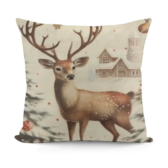 YINGXI Christmas Pillow Covers Rustic Tree Print Decorative Outdoor Pillowcases Gift Throw Cushion Cases Decor for Couch Sofa Bed 18x18in