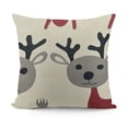 thumbnail image 1 of YINGXI Christmas Reindeer Throw Pillow Cover - Festive Holiday Decor for Home and Couch 12x12in, 1 of 6