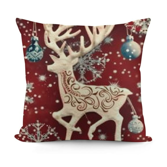 YINGXI Christmas Red Throw Pillow Covers Christmas Tree Decorative Pillows for Sofa Couch Winter Holiday Decor 12x12in