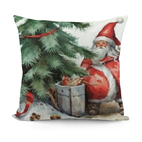 YINGXI Christmas Theme Throw Pillow Cases with 's Cushion Case Cover Sofa Chair 24x24in