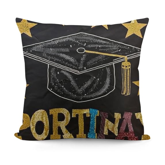 YINGXI Class Grad Cap Throw Pillow Cover 22x22in