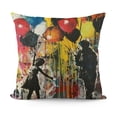 thumbnail image 1 of YINGXI Colorful Pillow Covers Square Pillow Cushion Cases, Girl Street Art Pillow Cases Decorative Modern Pop Art Pillowcase for Sofa Bed Couch Throw Pillow Covers 24x24in, 1 of 5
