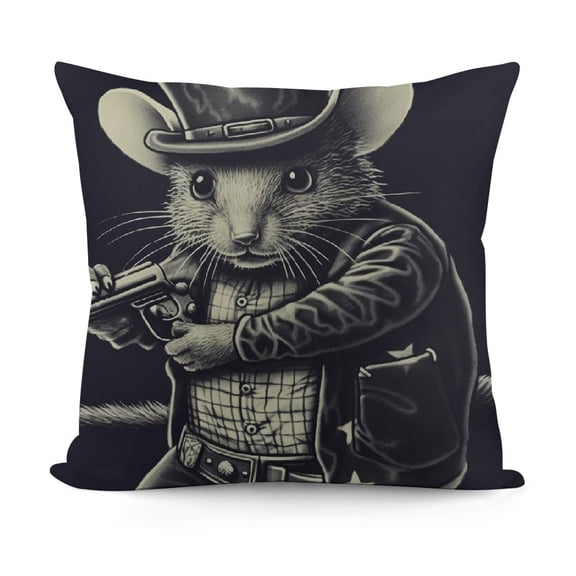 YINGXI Cowboy Possum Meme Throw Pillow Covers case,You've Yee'd Your Last Haw Partner Cowboy Possum Meme Pillow Covers case 18x18in