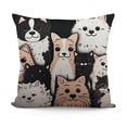 thumbnail image 1 of YINGXI Cute Dog Square Flower Dog Pillowcases Sofa for 18x18in, 1 of 5