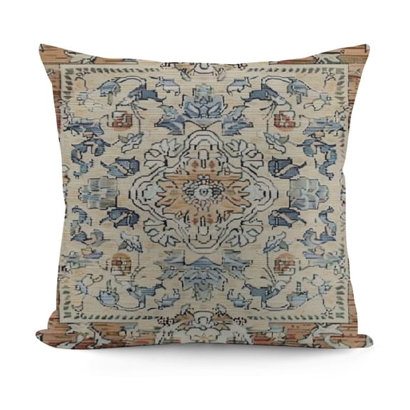 YINGXI , Decor Throw Pillows Ethnic Design Linen Rug for Couch 24x24in
