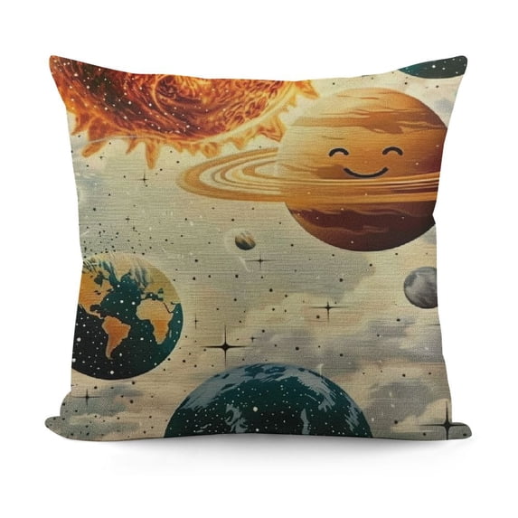 YINGXI Decorative Throw Pillow Case Canvas Square Sofa Bed 22x22in