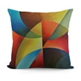 thumbnail image 1 of YINGXI Decorative Throw Pillow Case, Graphic Curved Design with Colored Details , Cushion Cover for Couch Living Room Car,Orange White 24x24in, 1 of 5