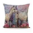 thumbnail image 1 of YINGXI  Decorative Throw Pillow Cover, Fairy Mare and Foal Cherry Trees Double-Sided Pillow Case Couch Pillow Cushion Covers 22x22in, 1 of 5