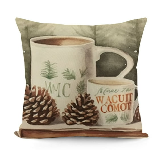 YINGXI Decorative Throw Pillow Cover, Skating Boots Decoration, Christmas Sofa Cushion Case Decor 18x18in