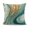 thumbnail image 1 of YINGXI Decorative Throw Pillow Covers Blue Green and Golden Pattern Pillow Case Square Pillowcase 22x22in, 1 of 5