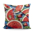 thumbnail image 1 of YINGXI Decorative Throw Pillow Covers, Blue Red Cushion Case Decor, Summer Farmhouse Home Decoration 24x24in, 1 of 5