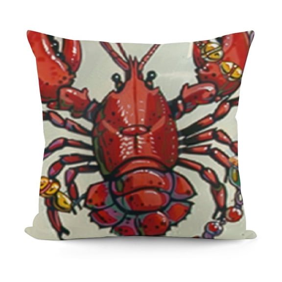 YINGXI Decorative Throw Pillow Covers, Let's Get Gras Crawfish Mask New Orleans Carnival Outdoor Home Decor, Couch Cushion Case 12x12in