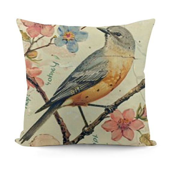YINGXI Decorative Throw Pillowcase, Flower Both Sides for Sofa Decor 24x24in