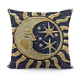 thumbnail image 1 of YINGXI Double Sides Print , Pillowcase Soft Squar ,Golden Glitter Stars Starry Galaxy Throw 24x24in, 1 of 5
