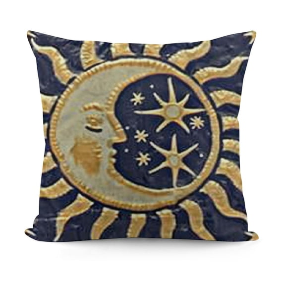 YINGXI Double Sides Print , Pillowcase Soft Squar ,Golden Glitter Stars Starry Galaxy Throw 24x24in