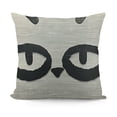 thumbnail image 1 of YINGXI  Eyes Throw Pillow Cover Close Lash Cartoon Wink Eyelash Monochrome Makeup Eyelid Simple Black Pillow Case Decorative Men Women Boy Girl Room Cushion Cover for Home Couch Bed 24x24in, 1 of 5