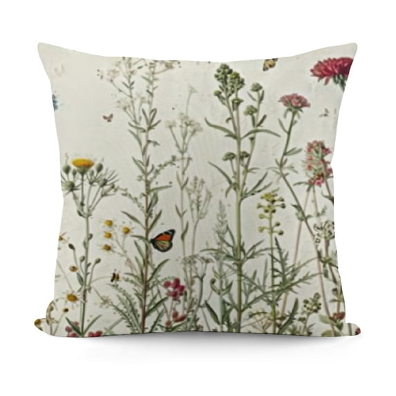YINGXI Fall Wildflowers Home Sweet Home Throw Pillow Covers,Autumn Seasonal Decorations for Home 20x20in