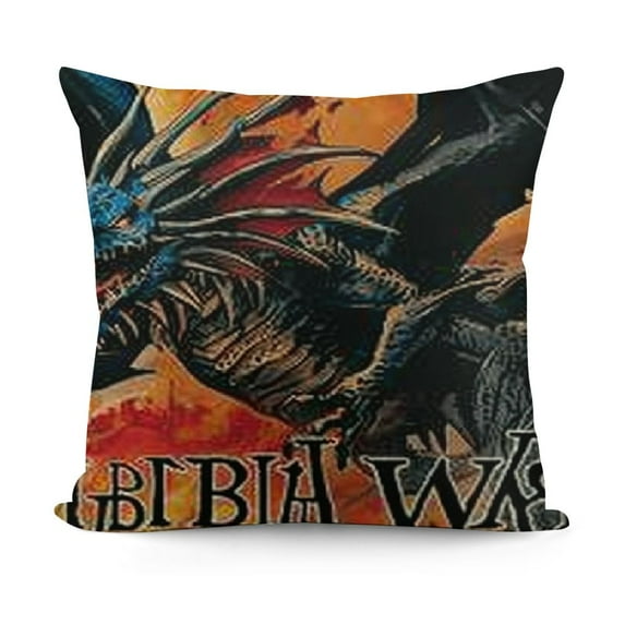 YINGXI Fourth Wing Merch, Dragon-Rider Pillowcase Fantasy Gift, Inspired Gift for Dragon Reversible Sided Pillowcase, Birthday Gift Pillow Case Decor, 22x22in
