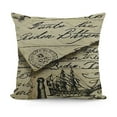 thumbnail image 1 of YINGXI  French Script Stamp Throw Pillow Cover Paris Phrase Travel Tourism Landmarks Modern Ink Word Pillow Case Decorative Men Women Boy Girl Room Cushion Cover for Home Couch Bed 22x22in, 1 of 5