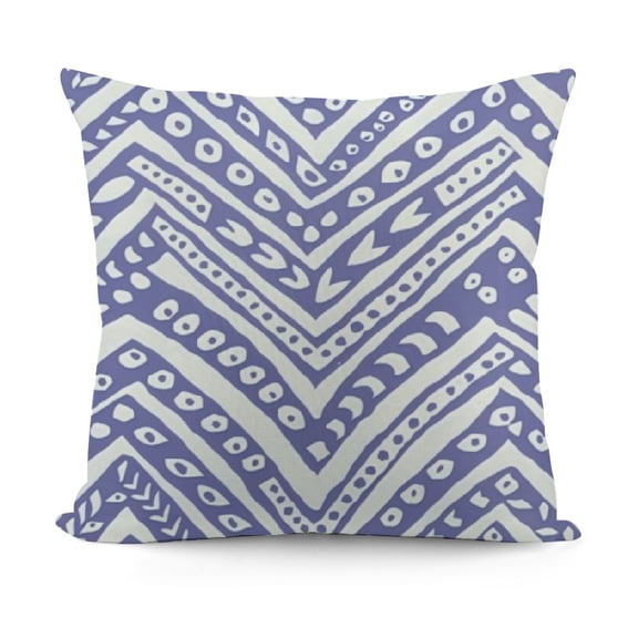 YINGXI Geometric Throw Pillow Cushion Case, Home Phrase Minimal Zigzag Squama Dahlia Flower Petals Chevron Tribal, Modern Accent Double-Sided Digital Printing,Lavender and White 12x12in