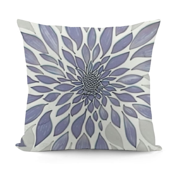 YINGXI Geometric Throw Pillow Cushion Case, Home Phrase Minimal Zigzag Squama Flower Petals Chevron Tribal, Modern Accent Double-Sided Digital Printing,Lavender and White 20x20in