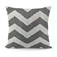 thumbnail image 1 of YINGXI  Grey Throw Pillow Cushion Cover, Chevron Pattern Classic Geometrical Horizontal Zig Zag Stripes Retro Artwork, Zippered Double-Side Digital Print Decor, Grey White 12x12in, 1 of 5
