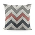 thumbnail image 1 of YINGXI  Grey Throw Pillow Cushion Cover, Chevron Pattern Classic Geometrical Horizontal Zig Zag Stripes Retro Artwork, Zippered Double-Side Digital Print Decor,Grey White 22x22in, 1 of 5