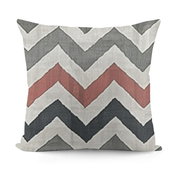 YINGXI  Grey Throw Pillow Cushion Cover, Chevron Pattern Classic Geometrical Horizontal Zig Zag Stripes Retro Artwork, Zippered Double-Side Digital Print Decor,Grey White 12x12in