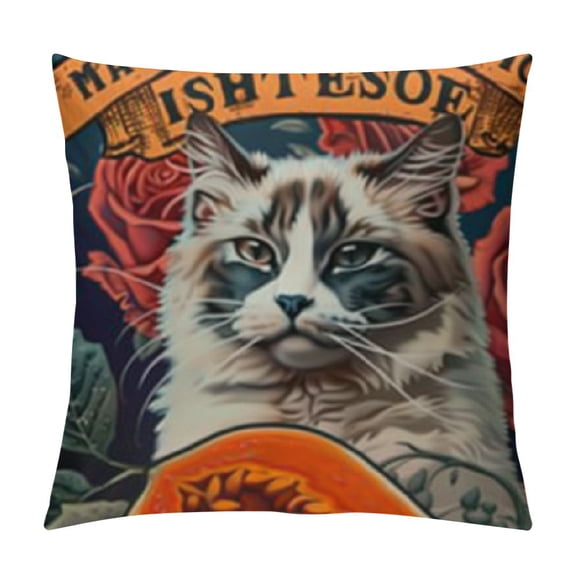 YINGXI Halloween Pumpkins , Halloween Pillow Case, Halloween Pillows for , Halloween Pillows ,Pumpkin - Sorta Sweet,Sorta Spooky 18x18in