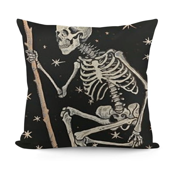 YINGXI Halloween Skull 22x22 Inches Square Rowing A Boat ation Throw Pillow Case for Kitchen Sofa (Sk 18x18in