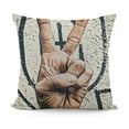 thumbnail image 1 of YINGXI  Hand Gesture Hang Hand Symbol Motivational Sign Home Decorative Throw Pillow Case Cushion Cover with Words for Sofa Couch 12x12in, 1 of 5