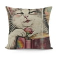 thumbnail image 1 of YINGXI Happy Decorative Throw Pillow Covers, Hello Eggs Porch Patio Outdoor Pillowcase, Colorful Stripes Plaid Farmhouse Cushion Case Home Decor 24x24in, 1 of 5