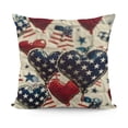 thumbnail image 1 of YINGXI Heart Tree Throw Pillow Covers, Stripes USA Flag Cushion Case for Sofa Couch 18x18in, 1 of 5