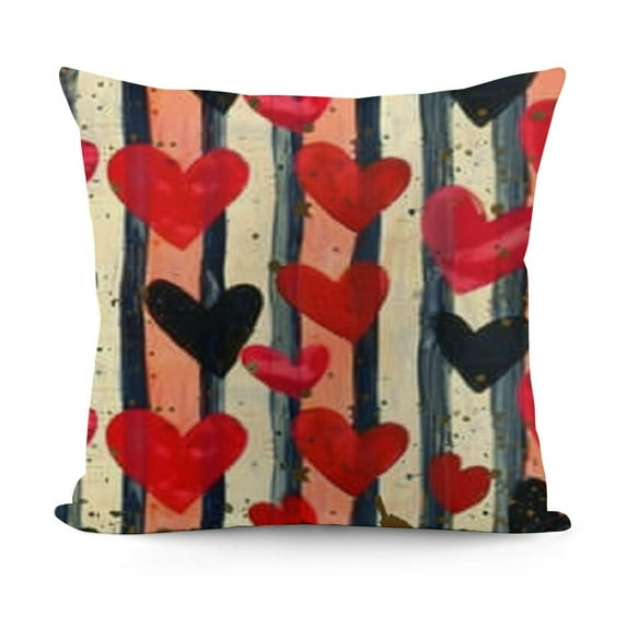 YINGXI Hello Decorative Throw Pillow Covers , Black White Stripes Porch Outdoor Home Decor, Anniversary Wedding Farmhouse Couch Cushion Case 20x20in