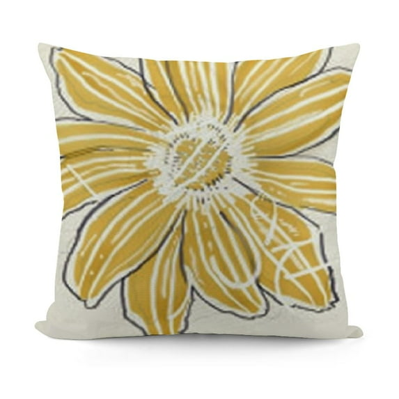 YINGXI Hello Summer Sun Decorative Throw Pillow Covers, You are My Sunshine Daisy Flower Yellow Cushion Case Decor, Here Comes The Sun Seasonal Home Decoration for Sofa Couch 24x24in