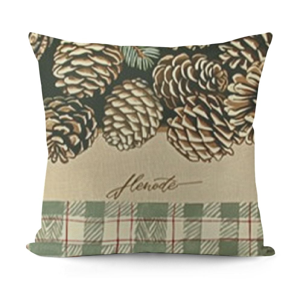 YINGXI Hello Winter Pine Cone Decorative Throw Pillow Covers, Let It ...