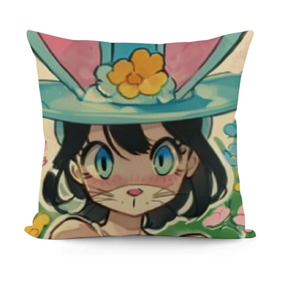 YINGXI Hunting Squad Decorative Throw Pillow Covers, This Nest Cartoon Mouse Ears Cushion Case Decor, Eucalyptus Leaves Stripes Home Decoration for Sofa Couch 20x20in