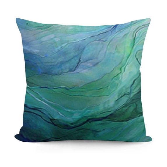 YINGXI Ink Painting Decorative Throw Pillowcase for Sofa 18x18in