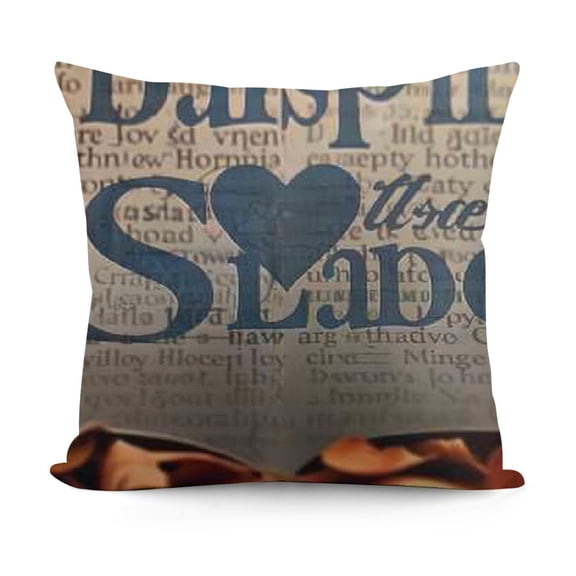 YINGXI  Inspirational Quotes Cotton Linen Throw Pillow Case Cushion Cover Warm and Healing Lettering Pillow Sham Home Sofa Decor Pillowcase  22x22in