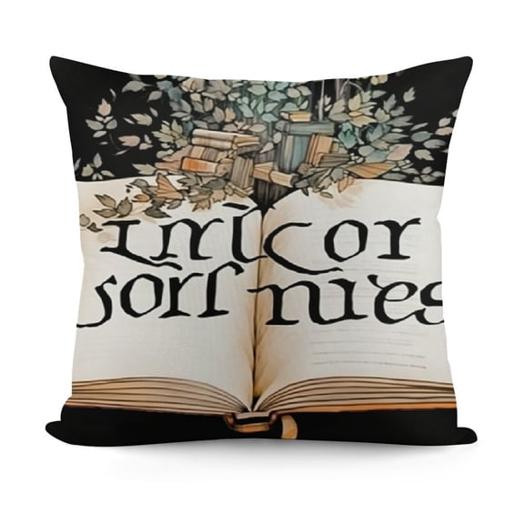 YINGXI Just One More Chapter Book Pillow Cover, Motivational Quotes Decorative Couch Throw Pillow Cover, Book Lover Square Pillow Case Gifts for s s 12x12in