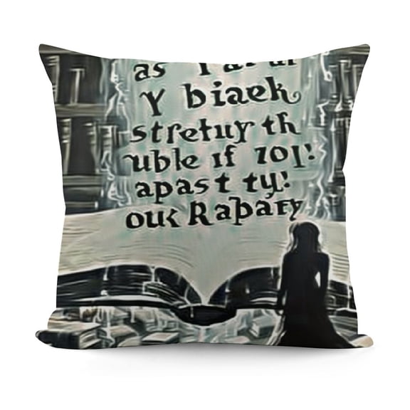YINGXI Just One More Chapter Book Pillow Cover, Motivational Reader Decorative Couch Throw Pillow Cover, Book Lover Flannel Square Pillow Case for Readers Writers 20x20in