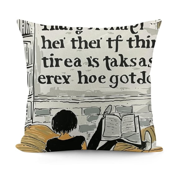 YINGXI Just One More Chapter Book Pillow Cover, Motivational Reader Quotes Decorative Couch Throw Pillow Cover, Book Lover Flannel Square Pillow Case Gifts for Readers Writers 20x20in