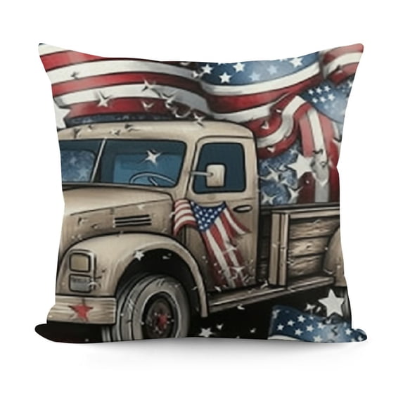 YINGXI Let Freedom Free Eucalyptus Car Throw Pillow Covers, USA Flag 20x20in